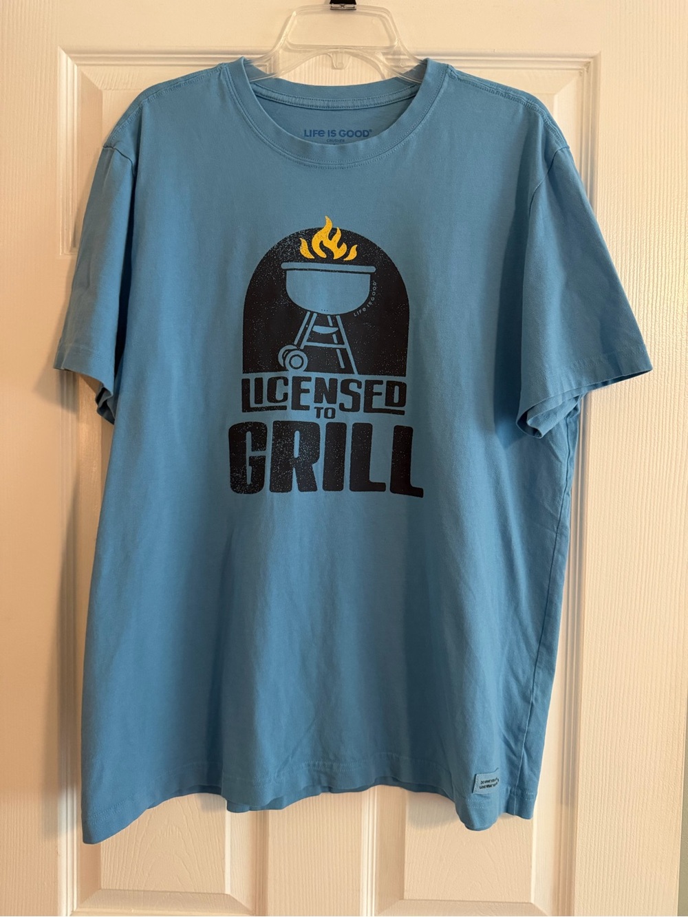 Life is Good Licensed to Grill Short-Sleeve T-Shirt - Light Blue